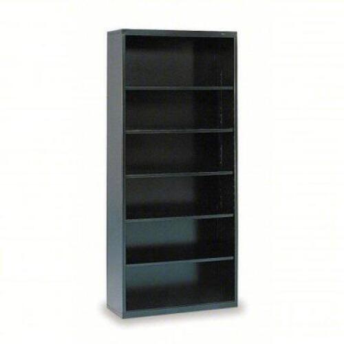 DESCRIPTION: (1) BOOKCASE BRAND/MODEL: TENNSCO #1PX81 INFORMATION: BLACK, STEEL SIZE: 78 IN OVERALL HT, 34 1/2 IN OVERALL WD, 13 1/2 IN OVERALL DP RET