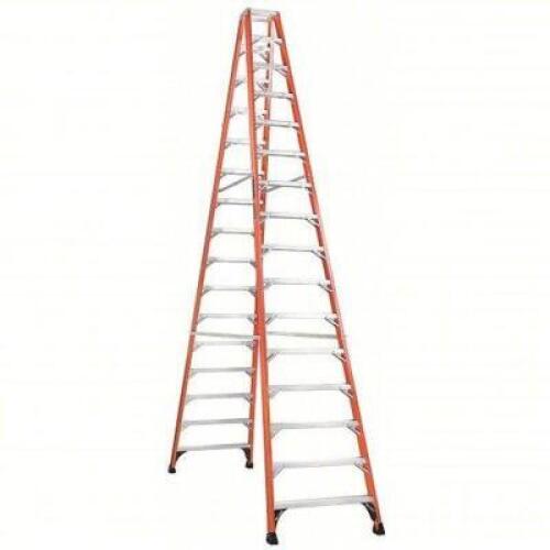 DESCRIPTION: (1) TWIN STEPLADDERBRAND/MODEL: LOUISVILLE #1CMU3INFORMATION: ORANGE, 375LB CAPACITYSIZE: 16 FT HRETAIL$: $1173.06 EAQTY: 1