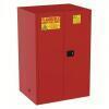 DESCRIPTION: (1) FLAMMABLES SAFETY CABINET BRAND/MODEL: JAMCO #8G845 INFORMATION: RED, STEEL, 120 GAL CAPACITY, SELF-CLOSING SIZE: 43" X 34" X 65" RET