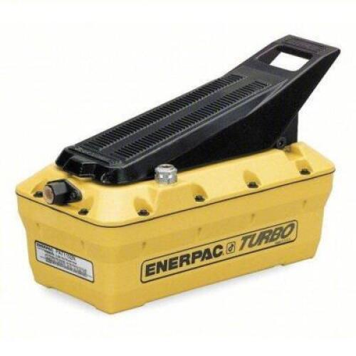 DESCRIPTION: (1) HYDRAULIC PUMP BRAND/MODEL: ENERPAC#1Z907 INFORMATION: YELLOW SIZE: 127 OIL CAP 0.54 RESERVOIR CAP FOOT OR HAND RETAIL$: $1000.00 EA