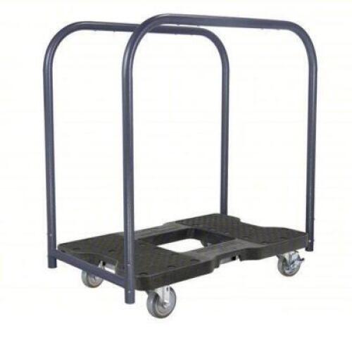 DESCRIPTION: (1) VERTICAL PANEL TRUCK WITH REMOVABLE RAILSBRAND/MODEL: SNAP-LOC #20UY84INFORMATION: 1500 LB CAPACITYSIZE: 35" X 20 1/2" X 38"RETAIL$: $410.60 EAQTY: 1