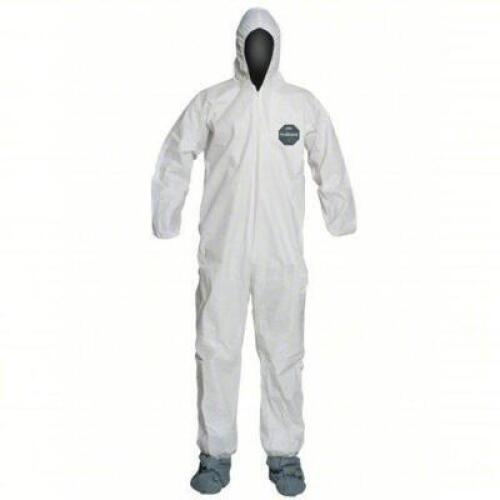 DESCRIPTION: (25) DISPOSABLE COVERALL BRAND/MODEL: DUPONT #49JU16 INFORMATION: WHITE, ELASTIC WRIST SIZE: LARGE RETAIL$: $150.43 TOTAL QTY: 25