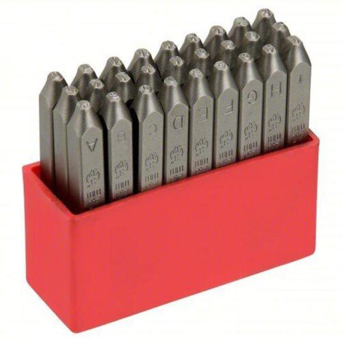 DESCRIPTION: (5) LETTER SET BRAND/MODEL: PRODUCT NUMBER #1F107 INFORMATION: A THRU Z, AMPERSAND(&), 3/32 IN CHARACTER HT, 2 3/4 IN SHANK LG, STEEL RET