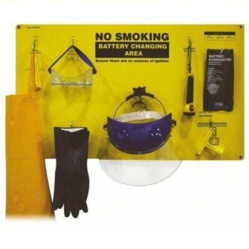 DESCRIPTION: (1) PERSONAL PROTECTIVE EQUIPMENT KIT BRAND/MODEL: IDEAL WAREHOUSE INNOVATIONS #48WH42 SIZE: Battery PPE Kit RETAIL$: $189.68 EA QTY: 1