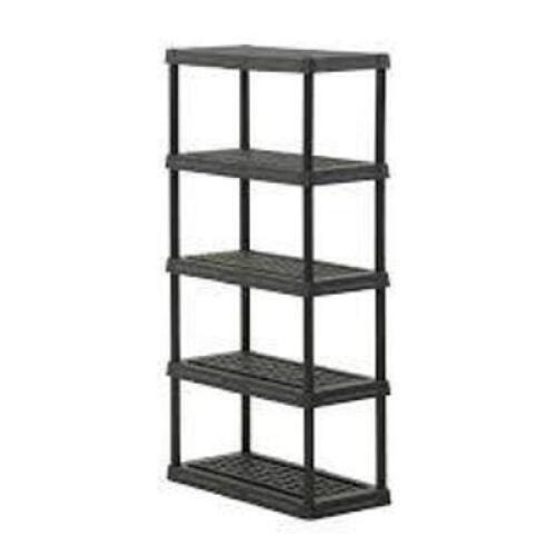 DESCRIPTION: (1) STORAGE SHELFBRAND/MODEL: HART #206167INFORMATION: BLACKSIZE: 18" x 36" x 72"RETAIL$: $50.00 EAQTY: 1