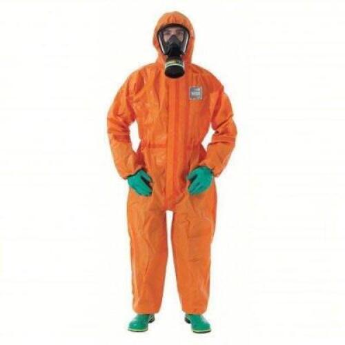DESCRIPTION: (6) TAPED HOODED SOCK, COVERALL BRAND/MODEL: ALPHATEC #48MD42 INFORMATION: ORANGE, ELASTIC WRIST, BOOTS WITH FLATS SIZE: XL RETAIL$: $792
