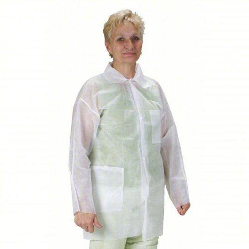DESCRIPTION: (1) CASE OF (25) DISPOSABLE LAB COAT BRAND/MODEL: CONDOR #2KTT5A INFORMATION: WHITE SIZE: 3XL RETAIL$: $60.74 EA QTY: 1