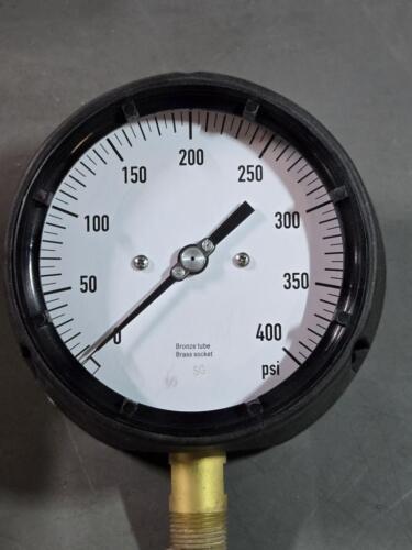 DESCRIPTION: (1) INDUSTRIAL PRESSURE GAUGE BRAND/MODEL: GRAINGER 36JV33 SIZE: 0-400 PSI 1/2 IN NPT MALE RETAIL$: $186.87 QTY: 1