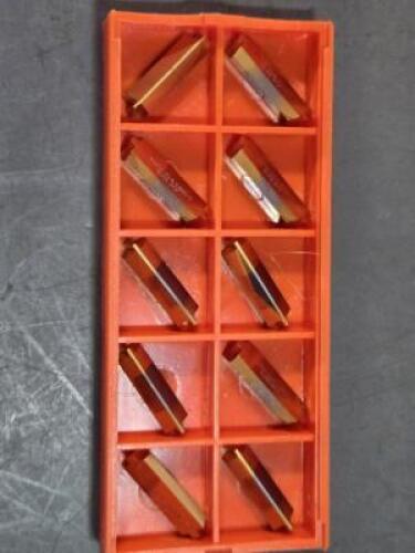 DESCRIPTION: (20) CARBIDE PARTING/GROOVING INSERTS BRAND/MODEL: CARBIDE GRINDING V84 6P 3/4TPF SIZE: $ 17.85 PER INSERT QTY: 20