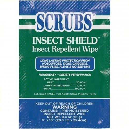 DESCRIPTION: (1) CASE OF (100) PACKS OF INSECT REPELLANT WIPES BRAND/MODEL: SCRUBS #1PA24 RETAIL$: $151.18 EA QTY: 1