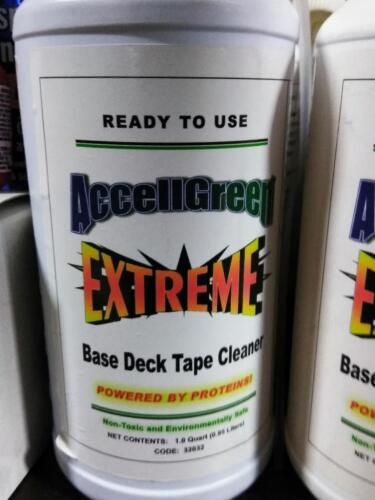 DESCRIPTION: (6) BASE DECK TAPE CLEANER BRAND/MODEL: ACCELLGREEN EXTREME SIZE: 1 QT RETAIL$: $8.00 EA QTY: 6