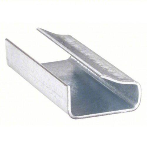 DESCRIPTION: (1) PACKAGE OF (1000) STRAPPING SEAL BRAND/MODEL: PRODUCT NUMBER #2CXP4 SIZE: Open Seals, Fits 5/8 in Strap Wd, 1/4 in Seal Thick, Steel,