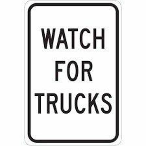 DESCRIPTION: (1) CAUTION SIGN BRAND/MODEL: WATCH FOR TRUCKS RETAIL$: $24.58 EA QTY: 1
