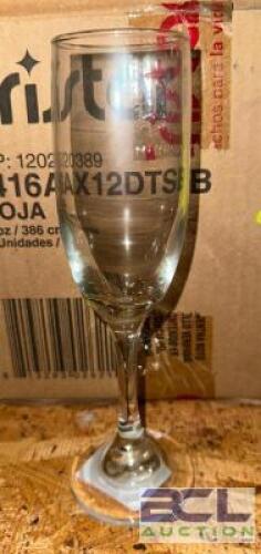 ONE CASE OF 13OZ CHAMPAGNE FLUTES