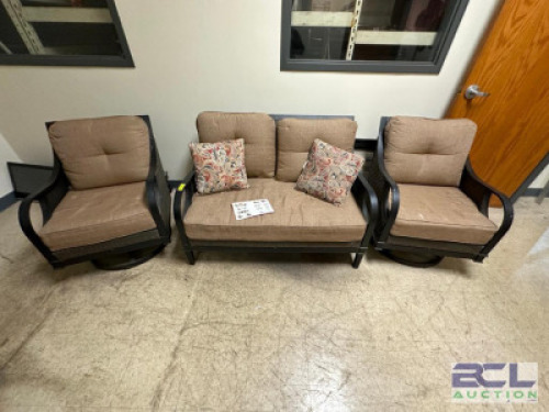THREE PIECE PATIO FURNITURE SET