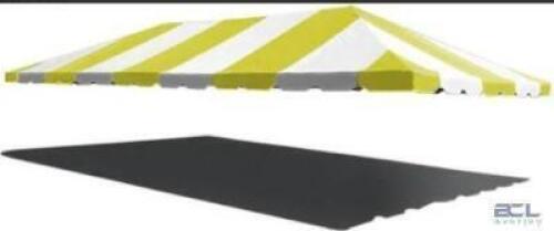 10X10 YELLOW/WHITE TOP WEST COAST FRAME TENT TOP