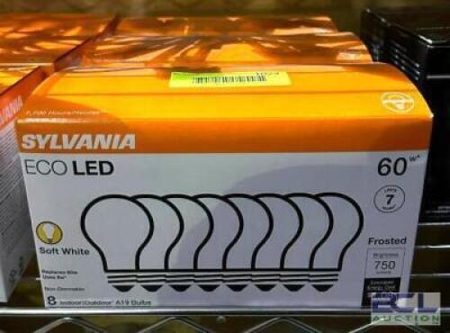 (3) 8CT BOXES OF 60W ECO LED SOFT WHITE LIGHT BULBS