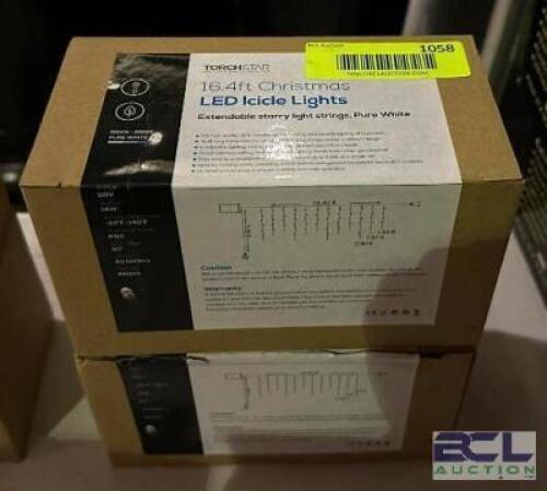 (2) BOXES OF 16' CHRISTMAS LED ICICLE LIGHTS