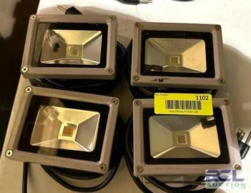 (4) - 10 WATT LED COLOR UPLIGHTS