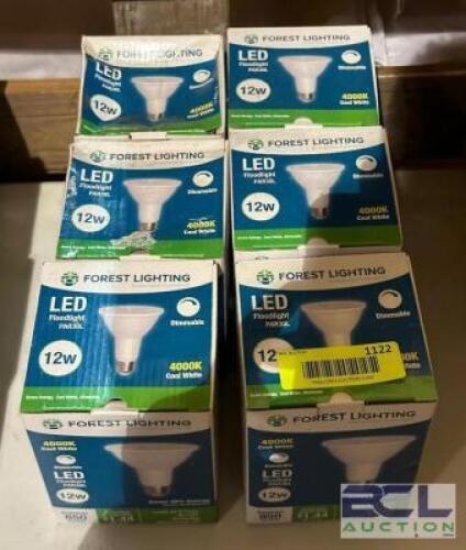 (6) DIMMABLE LED FLOODLIGHT BULBS IN COOL WHITE