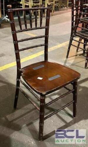 (10) MAHOGANY WOOD CHIAVARI CHAIRS