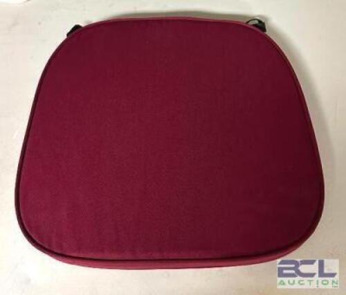 (178) BURGUNDY CHAIR CUSHIONS FOR CHIAVARI CHAIRS