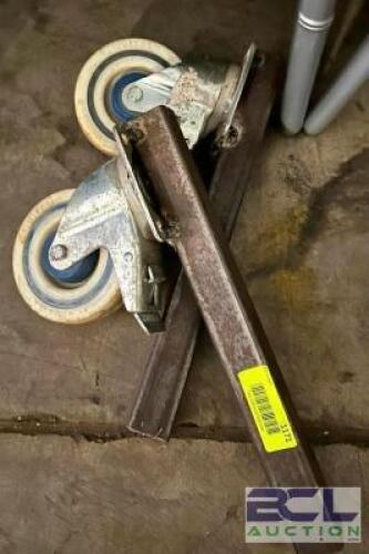 (2) SWIVEL CASTERS WITH BRAKES