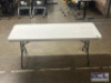 (11) - 6 FT. FOLDING TABLES WITH ROLLING CART - 6