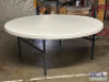 (7) - 6 FT. ROUND NESTING TABLES WITH ROLLING CART - 6