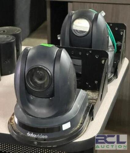 (2) - HD BASE T PTZ CAMERAS WITH MOUNTS