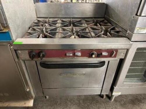 SOUTHBEND SIX BURNER RANGE W/ LOWER OVEN