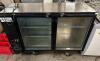 AVANTCO 60" TWO DOOR GLASS DOOR BACK BAR COOLER.