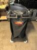 RUBBERMAID BLACK PLASTIC JANITORIAL CART - 4