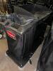 RUBBERMAID BLACK PLASTIC JANITORIAL CART - 2