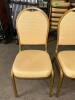 (8) GOLD UPHOLSTERED STACKING BANQUET CHAIRS. - 2