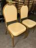 (8) GOLD UPHOLSTERED STACKING BANQUET CHAIRS. - 3