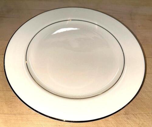 (10) HOMER LAUGHLIN 12" CHINA PLATE WITH GOLD TRIM