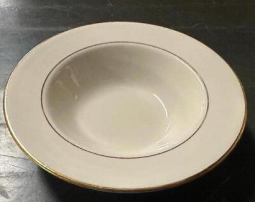 (12) HOMER LAUGHLIN 6" CHINA BOWLS W/ GOLD TRIM