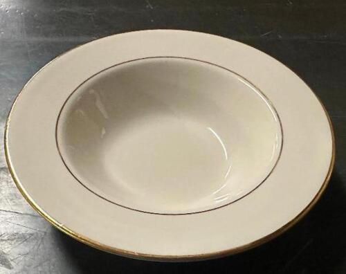 (12) HOMER LAUGHLIN 6" CHINA BOWLS W/ GOLD TRIM