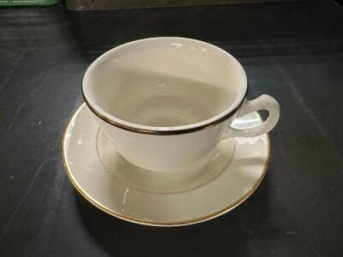 (16) CHINA COFFEE MUGS W/ SAUCERS.