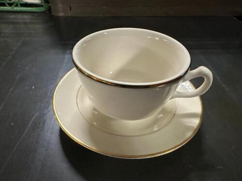 (16) CHINA COFFEE MUGS W/ SAUCERS.
