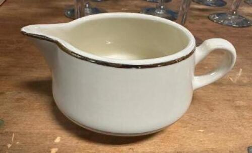 (18) CHINA CREAMER DECANTERS W/ GOLD TRIM