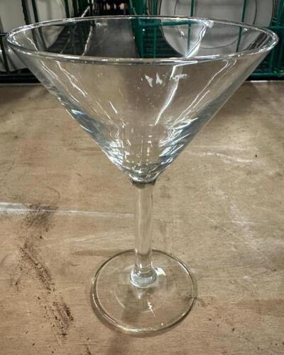 (9) LARGE MARTINI GLASSES.