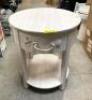 SANIBEL WHITE RUB 1-DRAWER ACCENT TABLE