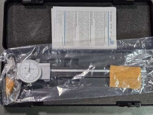 DESCRIPTION: (1) DIAL CALIPER BRAND/MODEL: TESA BROWN AND SHARPE 00589020 SIZE: 6" RANGE 1.5" JAW LGTH RETAIL$: $113.59 QTY: 1