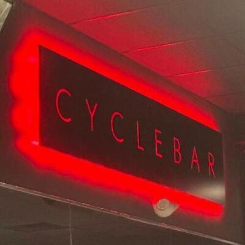WALL MOUNTED CYCLEBAR ILLUMINATED SIGN