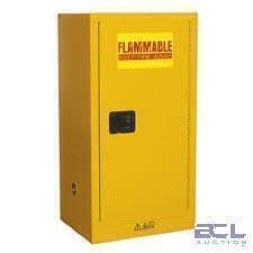 DESCRIPTION: (1) FLAMMABLES SAFETY CABINET BRAND/MODEL: EDSAL INFORMATION: SINGLE DOOR, YELLOW, STEEL SIZE: 23" X 35" RETAIL$: $400.00 EA QTY: 1