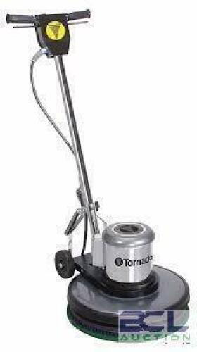 DESCRIPTION: (1) FLOOR SCRUBBER BRAND/MODEL: TORNADO #21YG51 INFORMATION: 115 V, 1.5 HP, 60 HZ, 4-1/8' HANDLE, ALUMINUM SIZE: 20" RETAIL$: $1629.86 EA