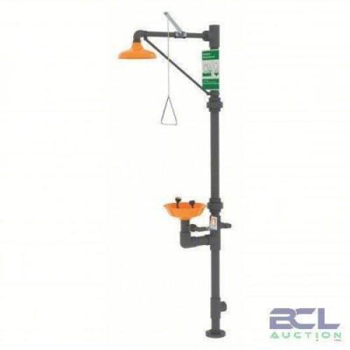 DESCRIPTION: (1) SHOWER WITH EYEWASH STATION BRAND/MODEL: GUARDIAN EQUIPMENT #6DGE7 INFORMATION: FLOOR MOUNT, UNCOVERED, PLASTIC BOWL, PLASTIC PIPE RE