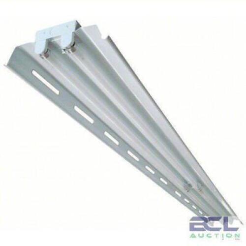 DESCRIPTION: (3) FLUORESCENT FIXTURE BRAND/MODEL: LUMAPRO #2NAX5 INFORMATION: 120 TO 277V, FOR BULB TYPE F32T8 SIZE: 4" X 96" X 10" RETAIL$: $184.12 E